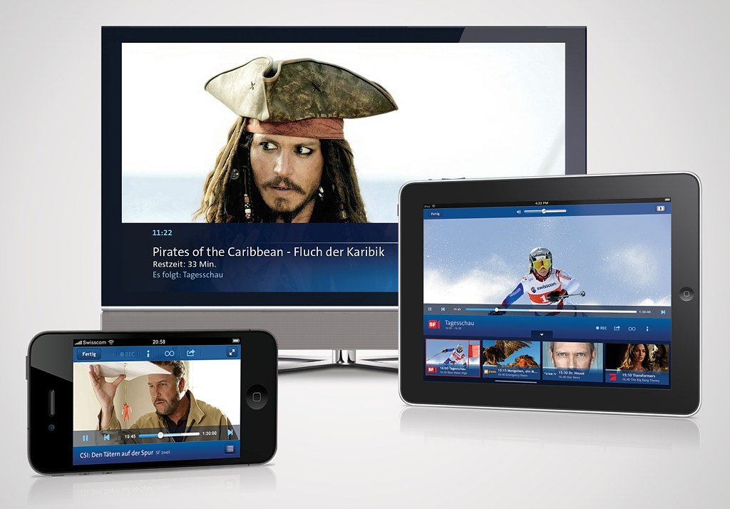 Swisscom TV App on TV, Tablet and Smartphones